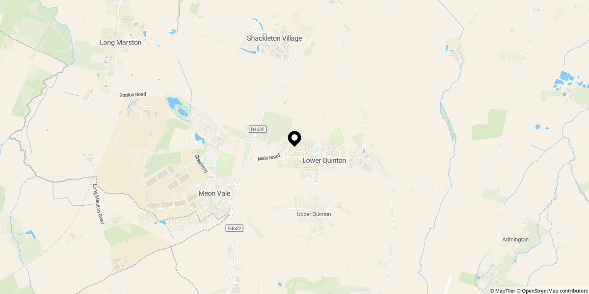 Approximate location of Turnpike Drive, Stratford-upon-Avon, CV37 